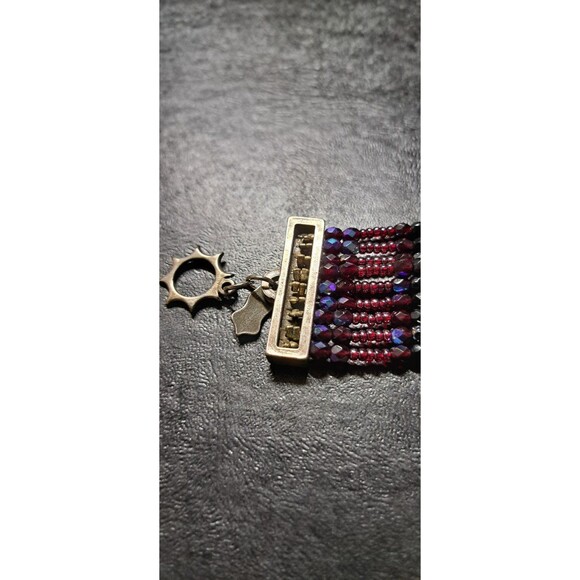 Muse sign bracelet beaded multi-strand multicolor rare rhinestone mobile - Picture 6 of 12